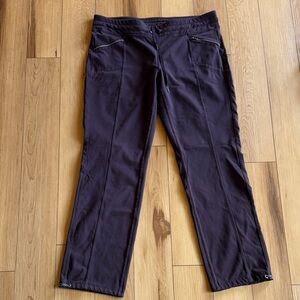 Athleta Dark Purple Pants w/ zippered pockets.